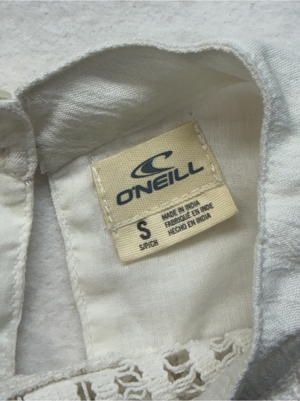 O'Neill White High-Low Crochet Trim Dress - Picture 8 of 12